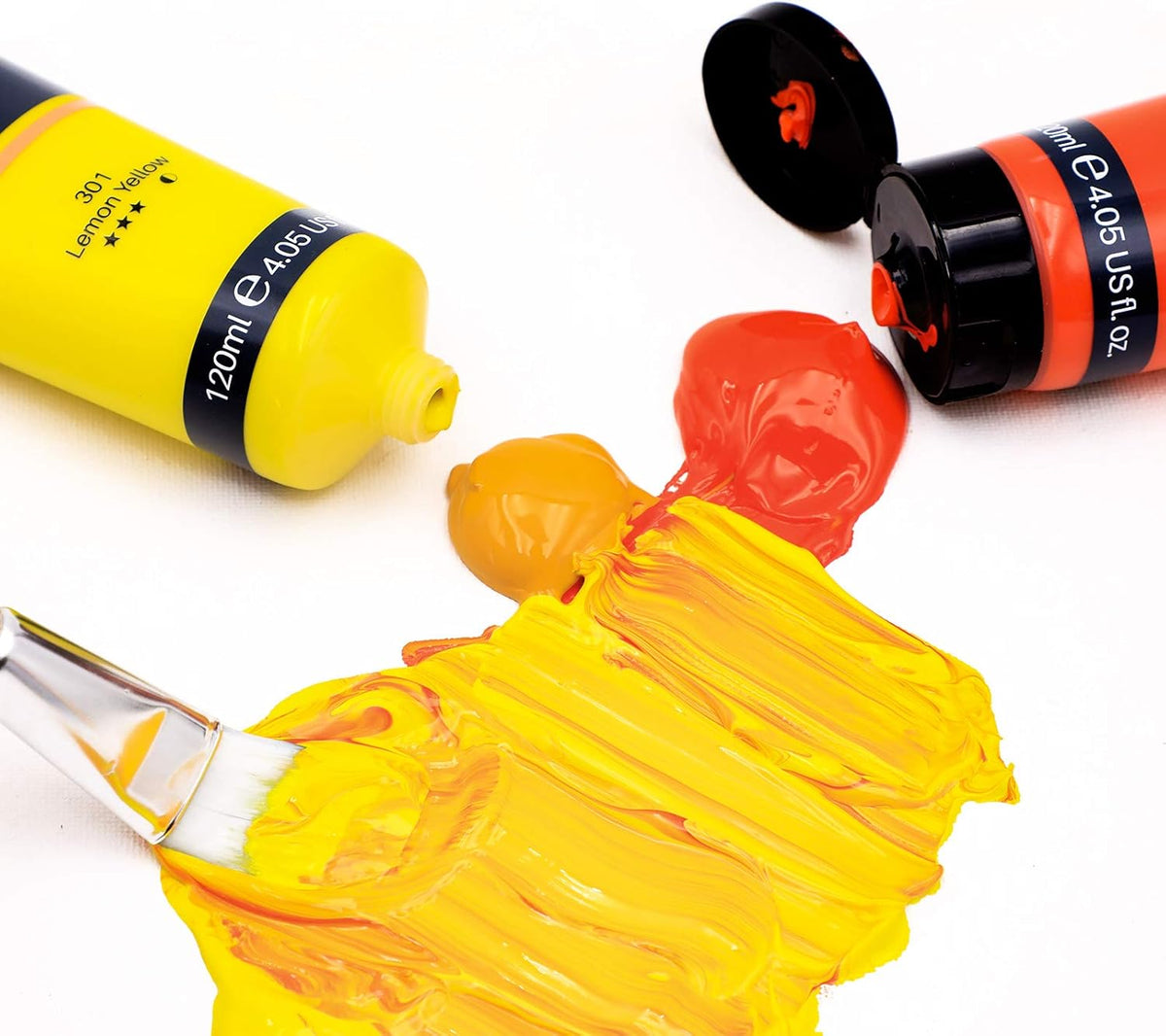 Artecho Acrylfarbe 2 x 120ml – Weiß, Schwarz, Golden, Silber & mehr Farben verfügbar - SETL
