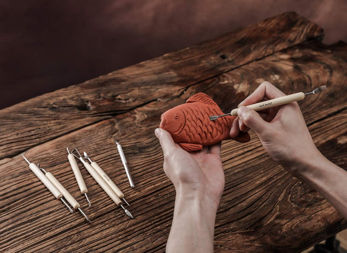 Mont Marte Modellierwerkzeug Set - 11 Stück Sculpting Werkzeuge - SETL