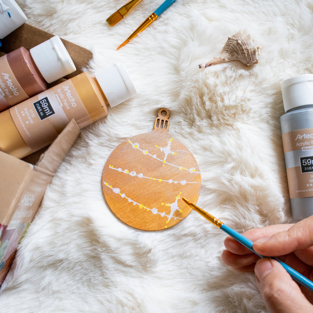 Artecho Acrylfarben Set Metallic -  12×59ml in Flaschen - SETL