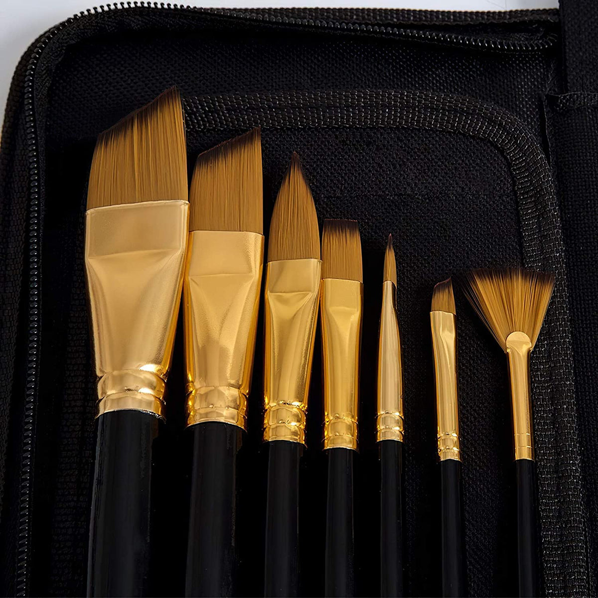 Mont Marte Studio Pinselset – 15 Taklon Pinsel mit Staffelei-Etui - SETL