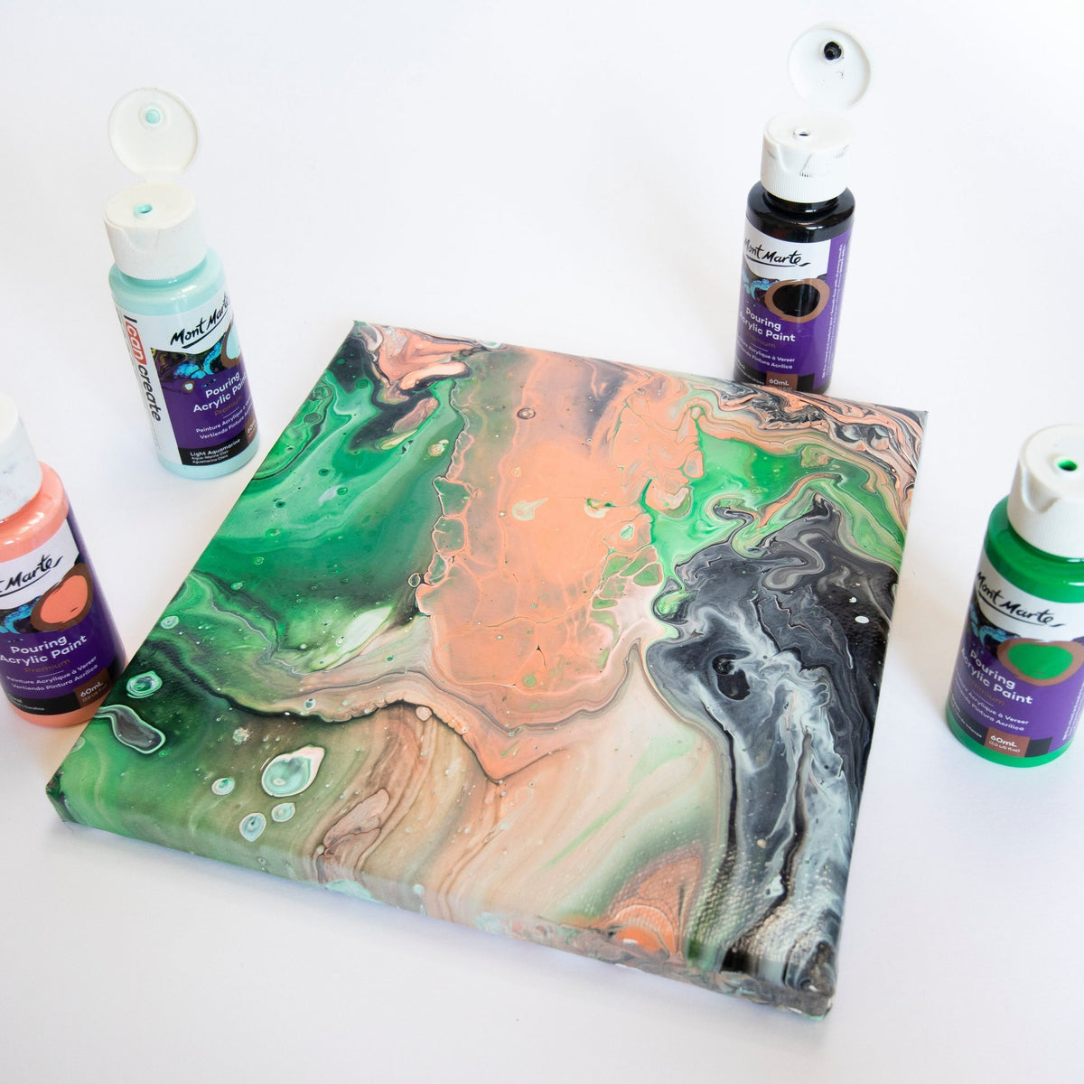 Mont Marte Pouring Set - Rainforest - 4x60ml in Flaschen - SETL