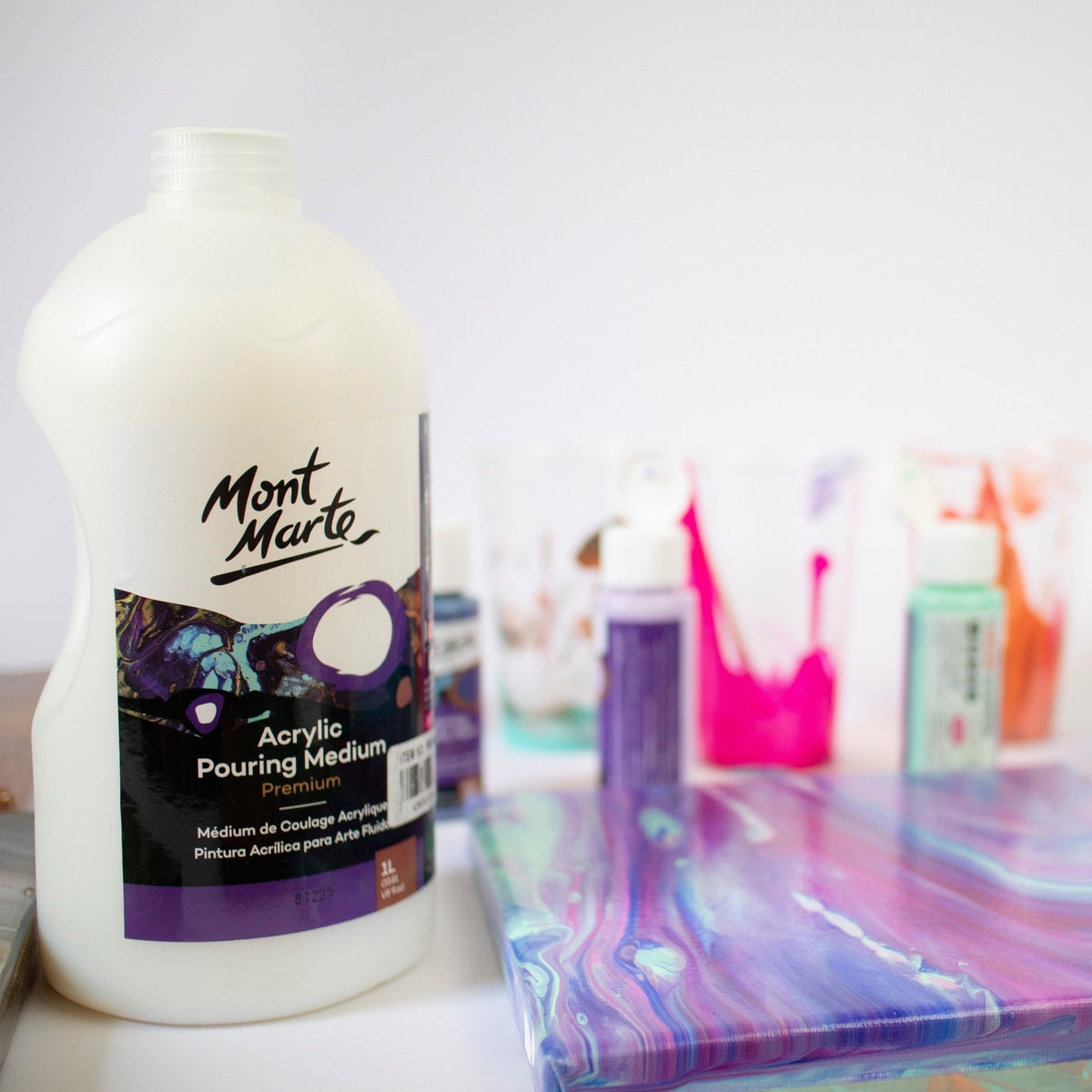Mont Marte Acrylic Pouring Medium -  240ml/ 1 Liter - SETL