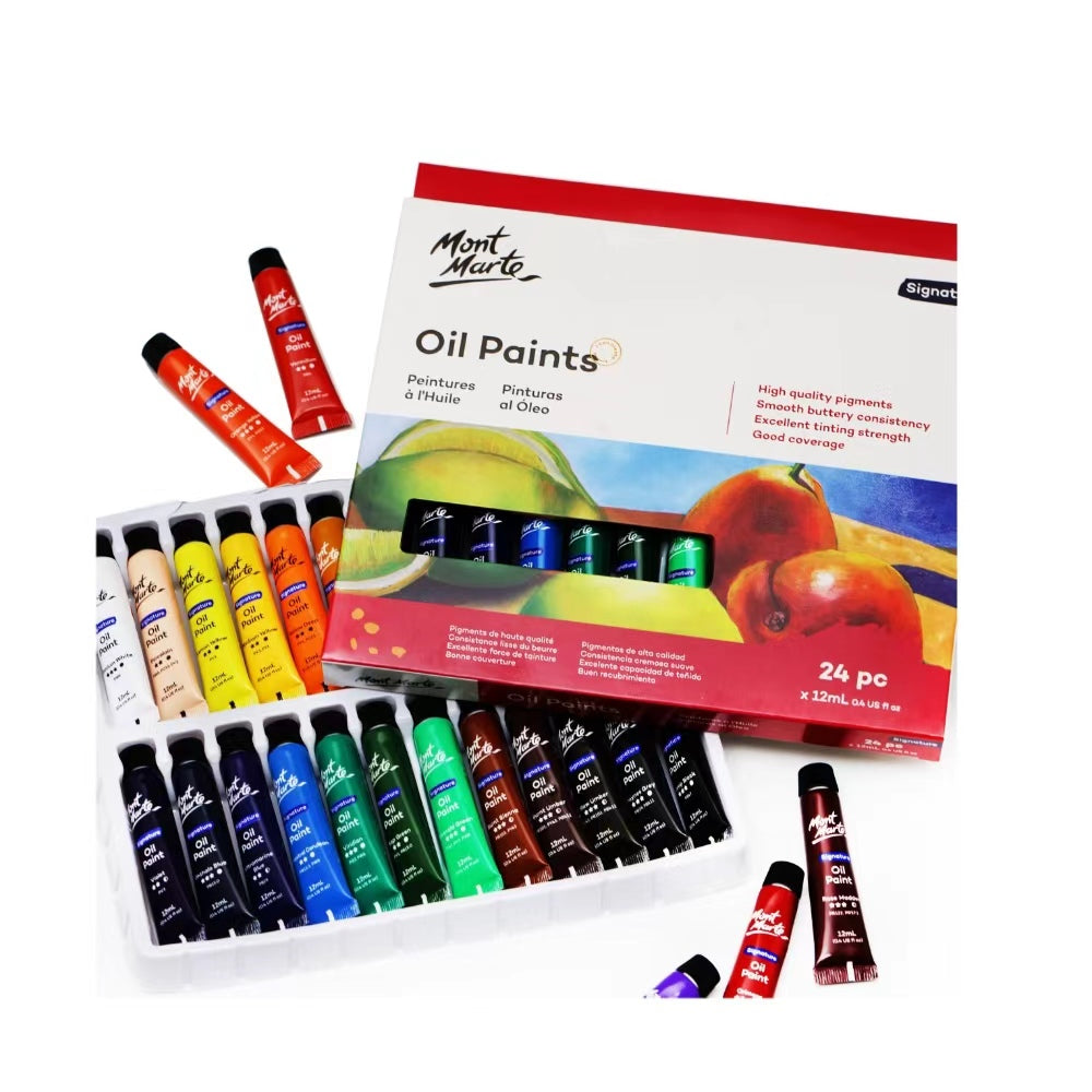 Mont Marte Ölfarben Set 24 x 12 ml Tuben - SETL