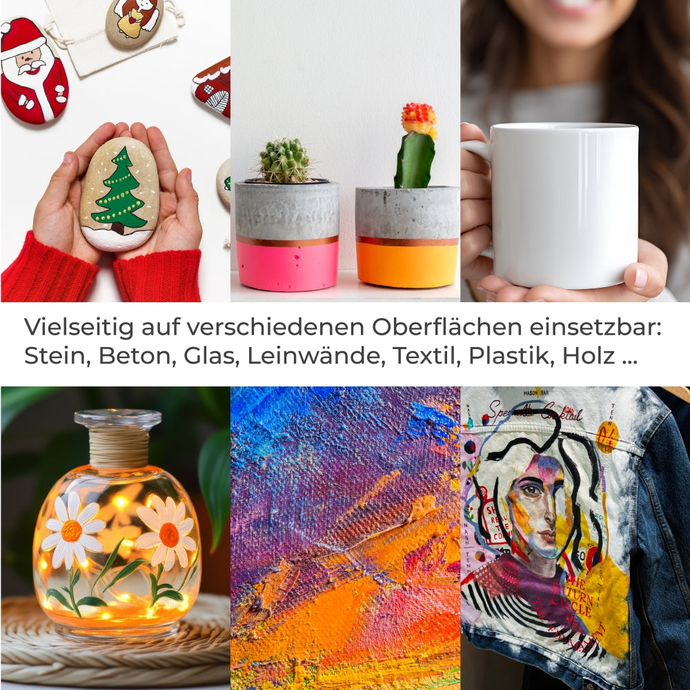 Artecho Acrylstifte Set – 24 / 48 Farben – Direktflüssig & Wasserfest - SETL