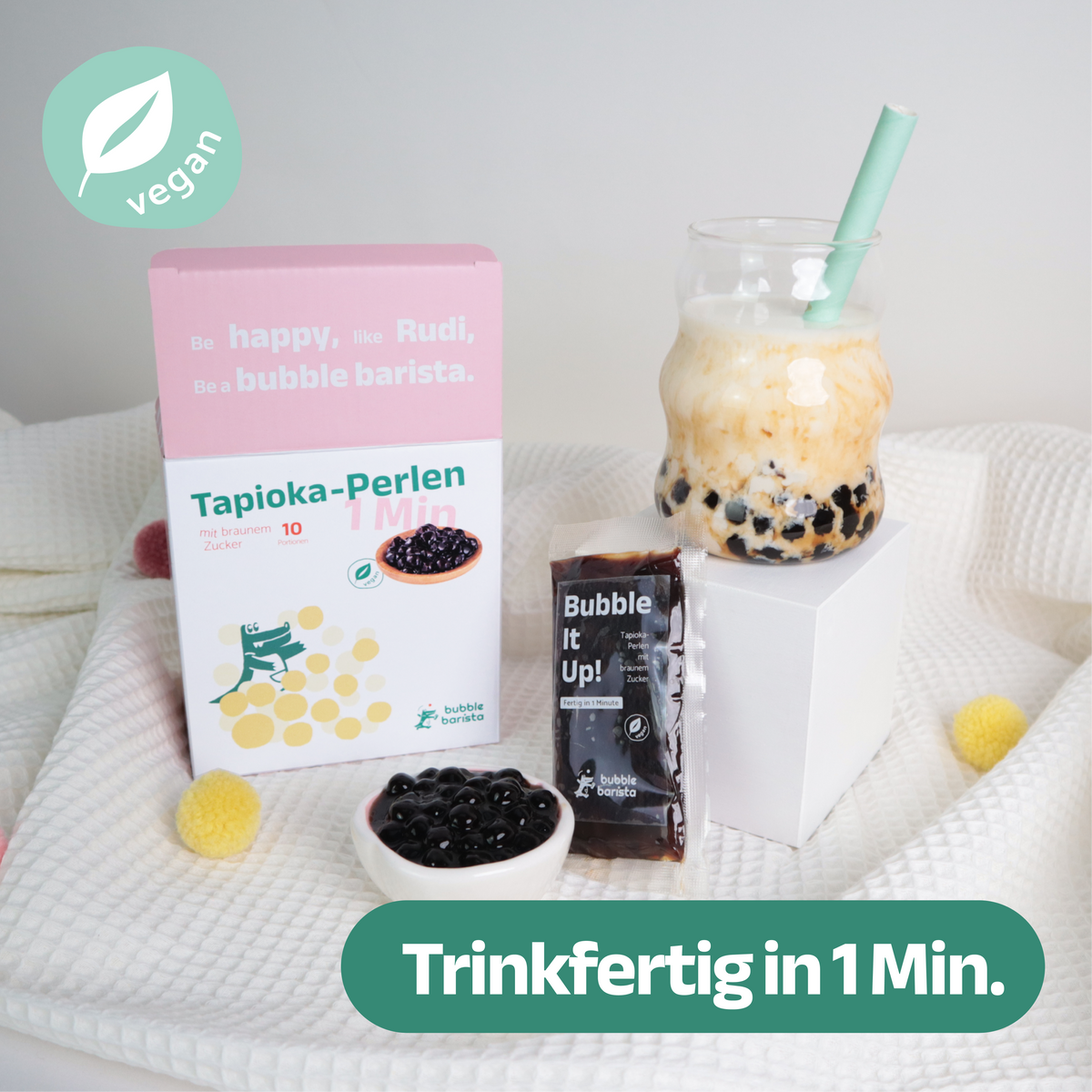 Bubble Barista Instant Brown Sugar Tapioca Pearl 10 Packs - SETL