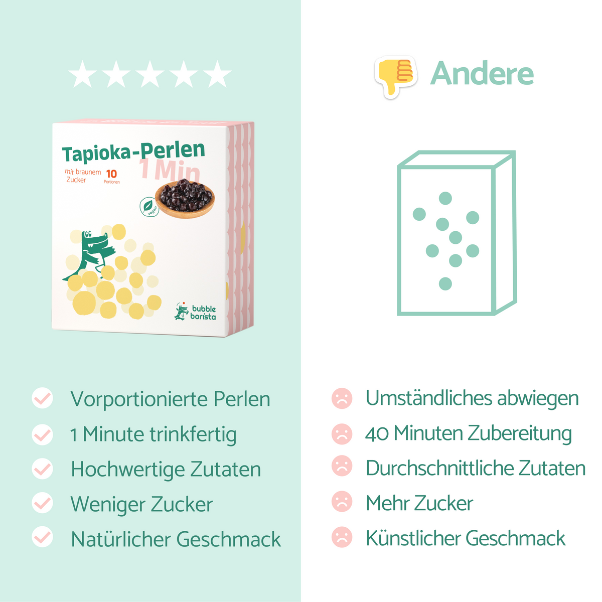 Bubble Barista Instant Brown Sugar Tapioca Pearl 10 Packs - SETL