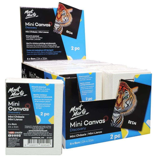 Mont Marte Discovery Mini Leinwand 6 x 8 cm, 2er Set - SETL