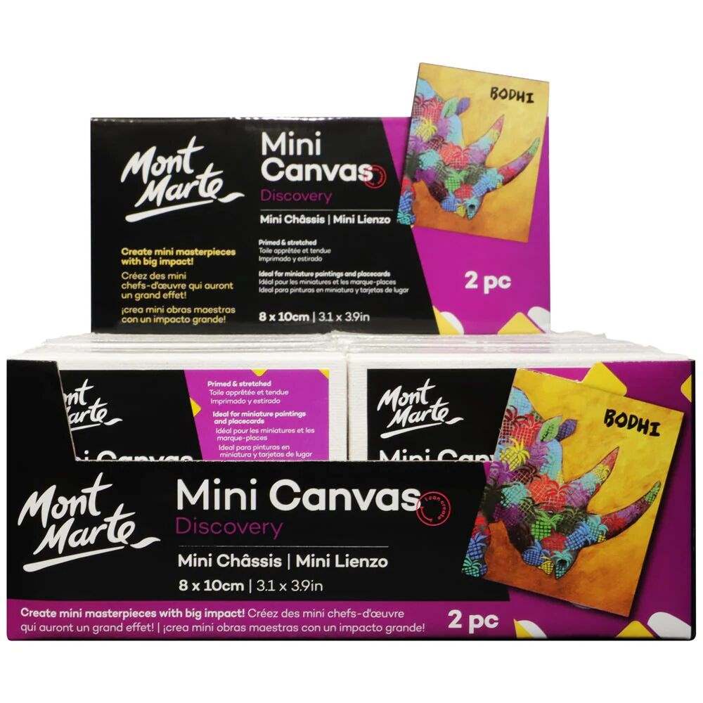 Mont Marte Discovery Mini Leinwand 8 x 10 cm, 2er Set - SETL