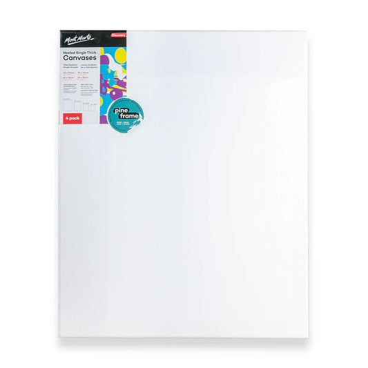 Mont Marte Discovery Leinwand auf Keilrahmen 4er-Set – 20 x 25 bis 40 x 50 cm - SETL