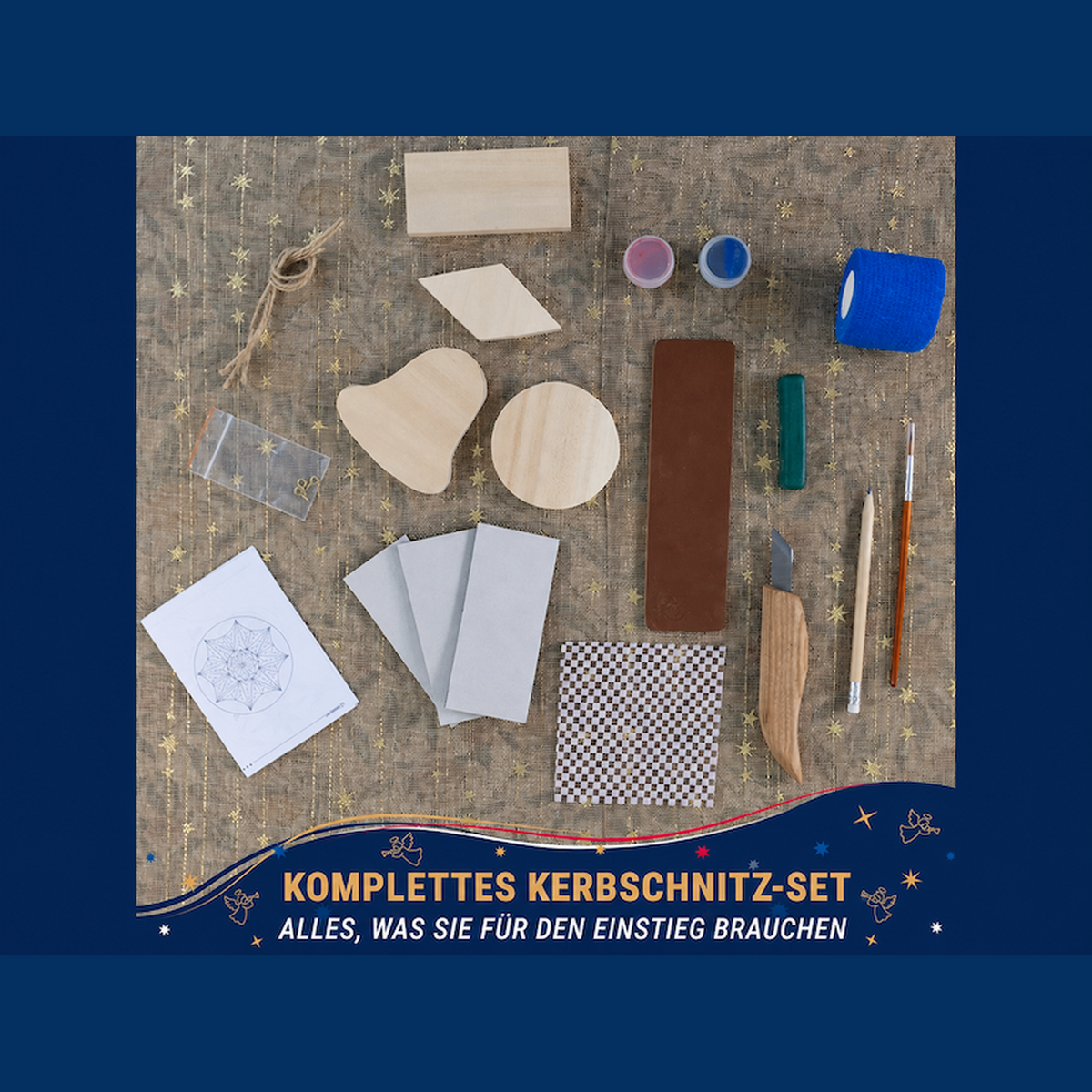 Beaver Craft Weihnachtsanhänger-Schnitzset - SETL