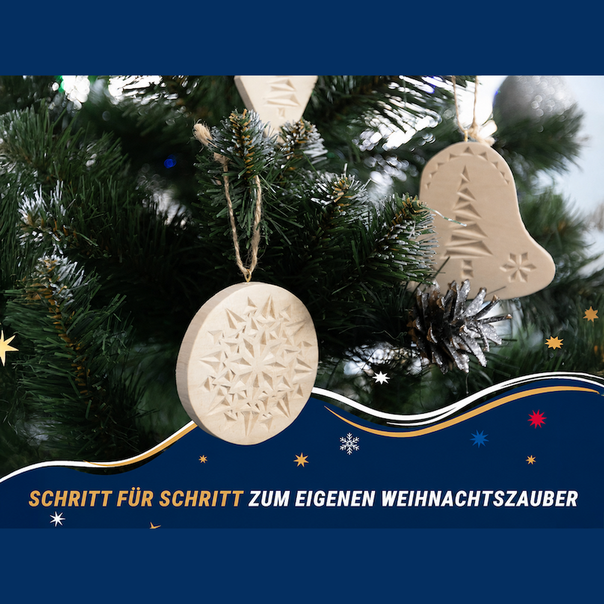 Beaver Craft Weihnachtsanhänger-Schnitzset - SETL