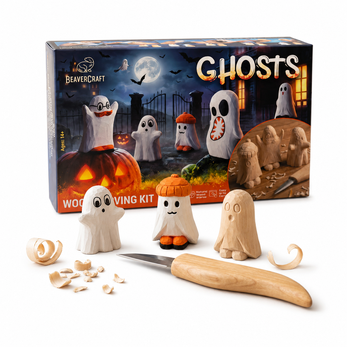 Beaver Craft Halloween - Geister-Holzschnitzset - SETL