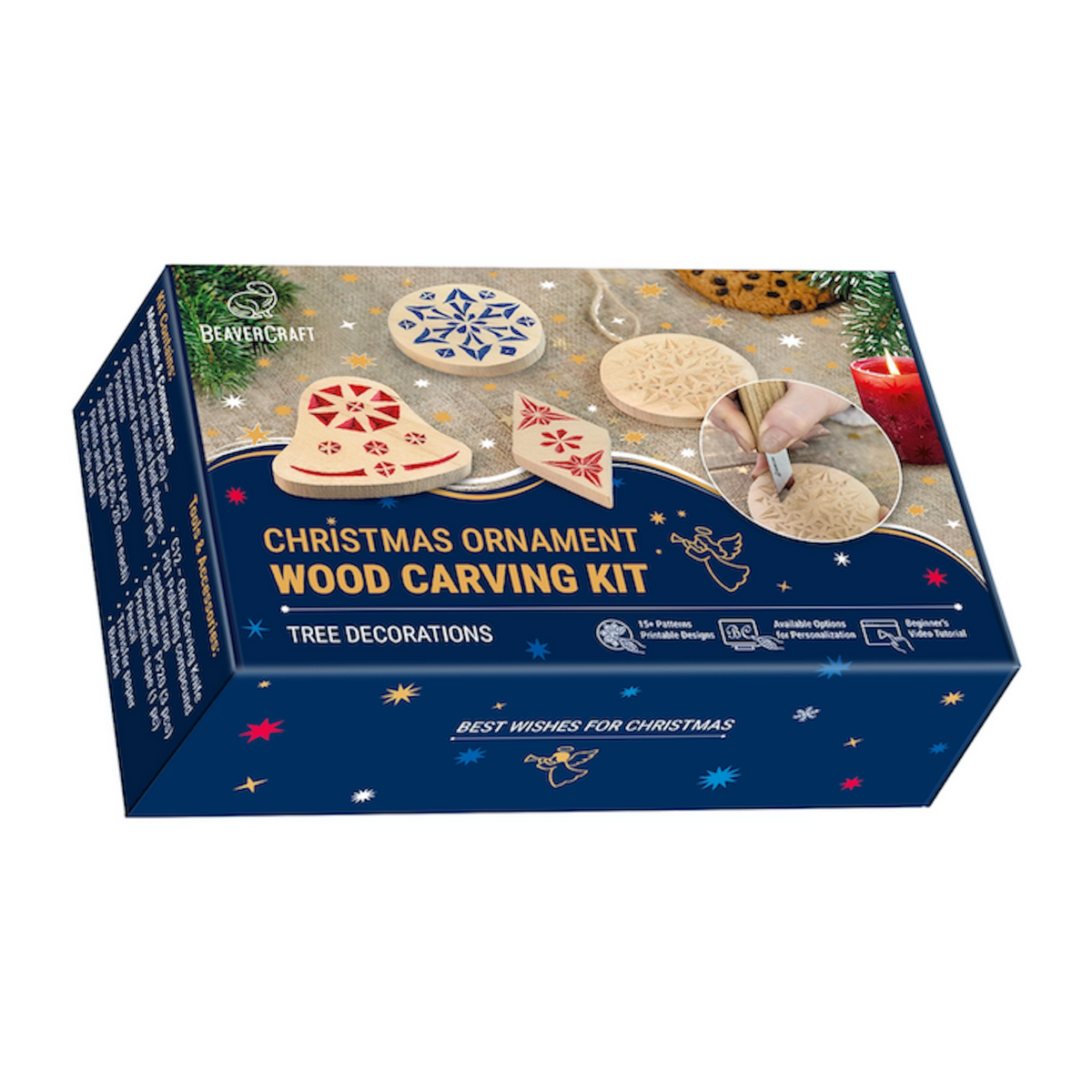 Beaver Craft Weihnachtsanhänger-Schnitzset - SETL