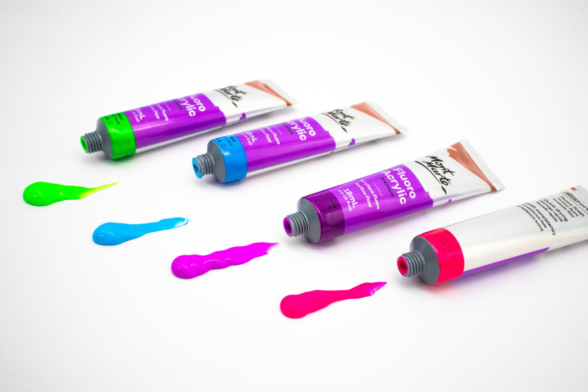 Mont Marte Acrylfarben Set Neon – 8x18ml in Tuben - SETL