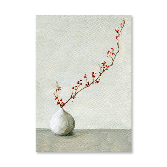 Acrylbilder auf Papier - Ikebana Ume - SETL