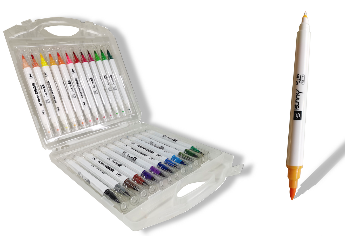 Sunny 24 Farben Dual Tip Marker - SETL