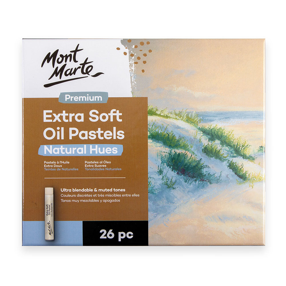 Mont Marte Ölpastellkreiden Set - Natural - 26 / 39 extraweiche Farben - SETL