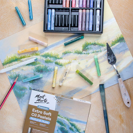 Mont Marte Ölpastellkreiden Set - Natural - 26 / 39 extraweiche Farben - SETL