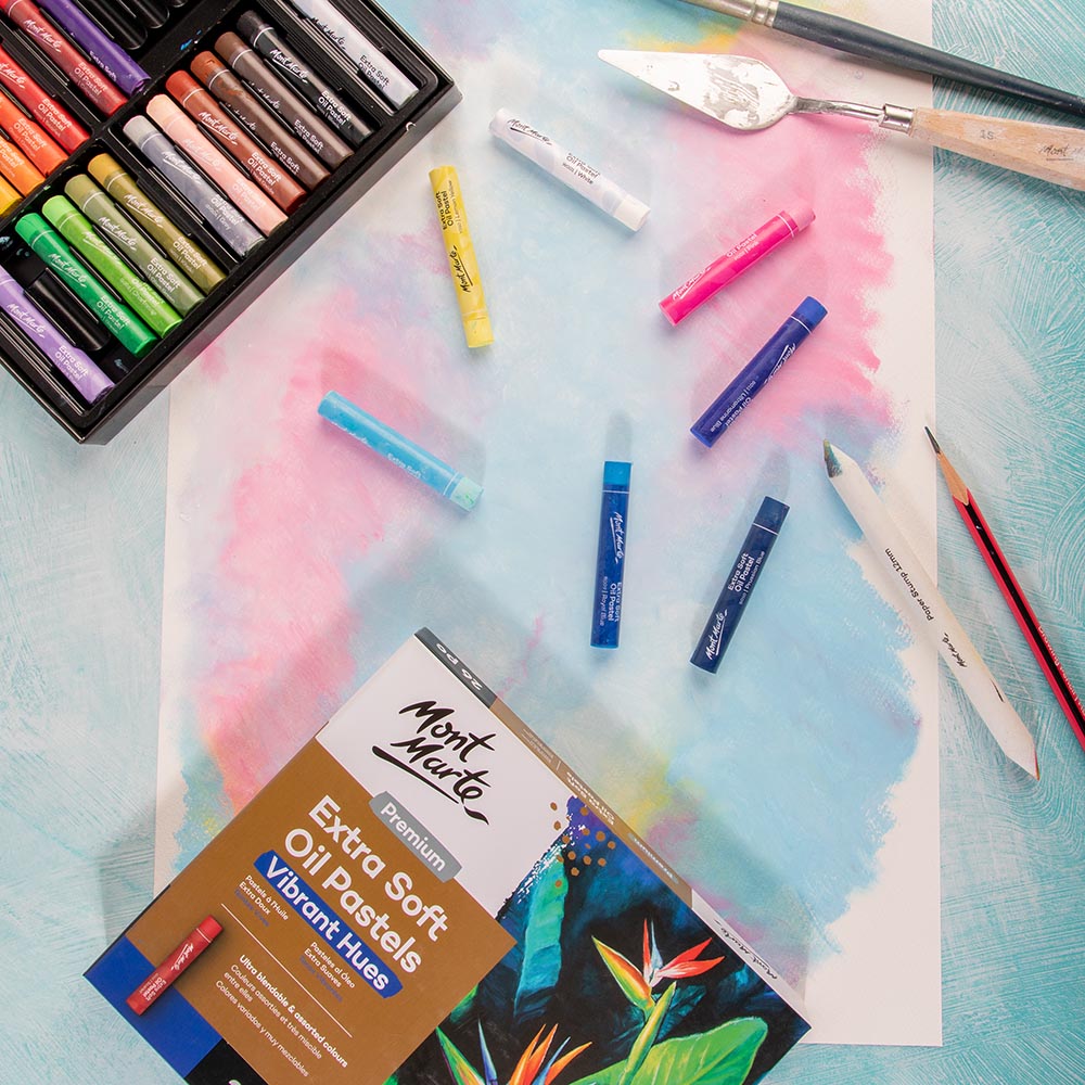 Mont Marte Ölpastellkreiden Set – Vibrant - 72 extraweiche Farben - SETL