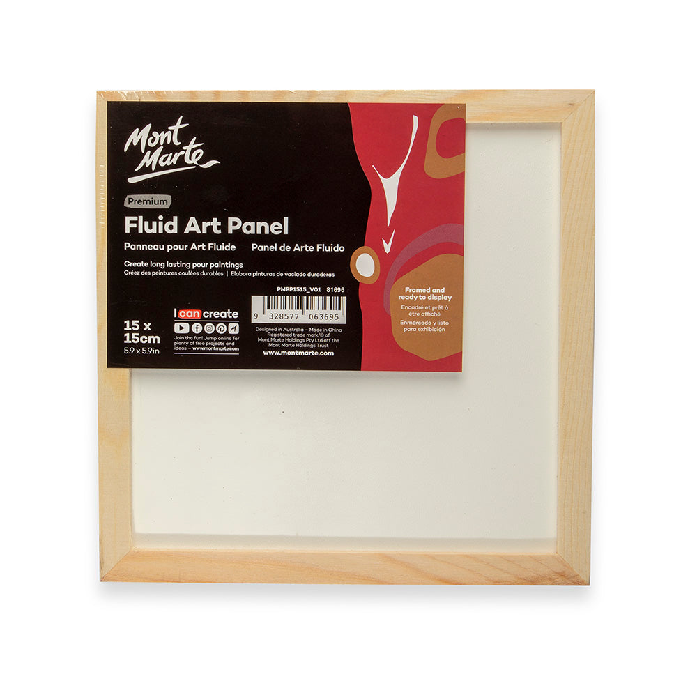 Mont Marte Premium Fluid Art Panel – Verzugsfreie Holztafel mit Rahmen für Pouring Kunst - SETL