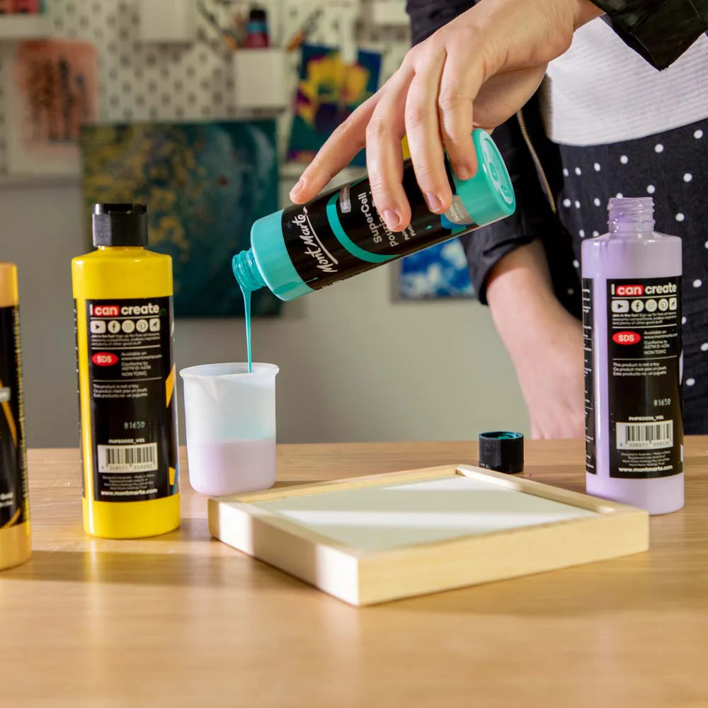 Mont Marte Premium Fluid Art Panel – Verzugsfreie Holztafel mit Rahmen für Pouring Kunst - SETL