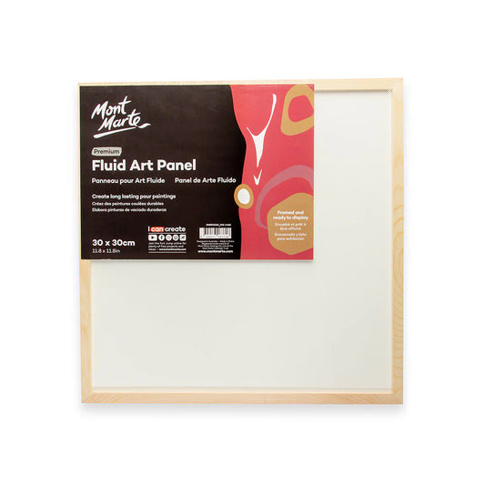 Mont Marte Premium Fluid Art Panel – Verzugsfreie Holztafel mit Rahmen für Pouring Kunst - SETL