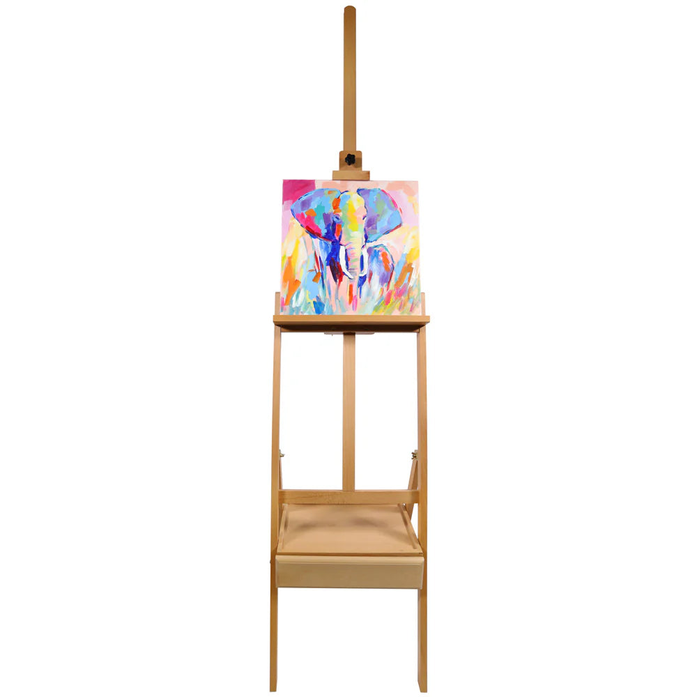 Mont Marte Signature Box Bodenstaffelei – aus Buchenholz - 192 cm hoch - mit Schublade - SETL