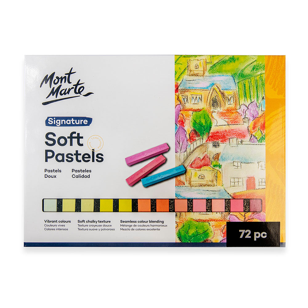 Mont Marte Weiche Pastellkreiden 72 Farben - SETL