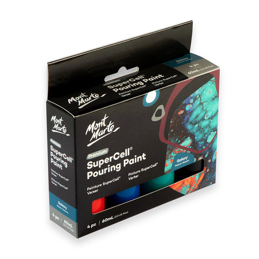 Mont Marte SuperCell® Pouring Set - Galaxy - 4x60ml in Flaschen - SETL