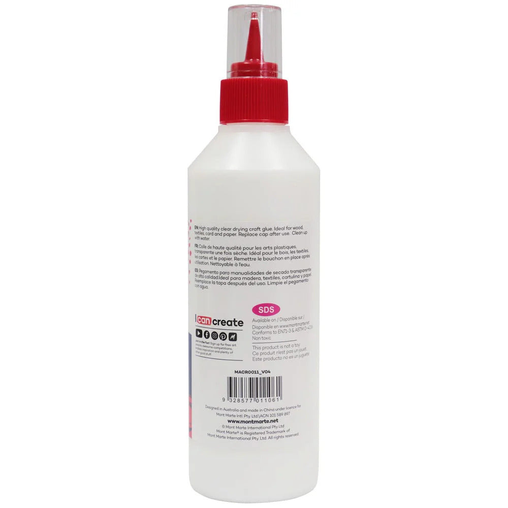 Mont Marte PVA Bastelkleber 250 g mit feiner Dosierspitze - SETL
