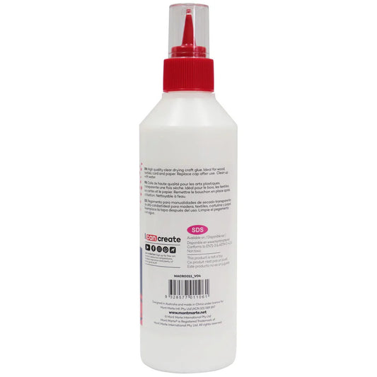 Mont Marte PVA Bastelkleber 250 g mit feiner Dosierspitze - SETL