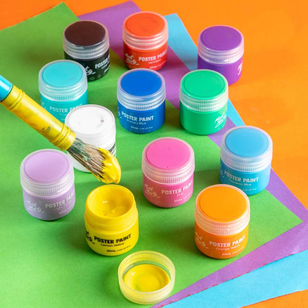 Mont Marte Posterfarben Set – 12 / 24 Farben à 20 ml - SETL