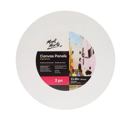 Mont Marte Runde Leinwandplatten Ø 30 cm, 2er Set - SETL