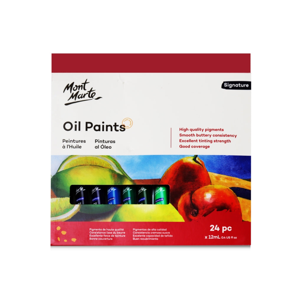 Mont Marte Ölfarben Set 12 / 24 Farben x 12 ml - SETL
