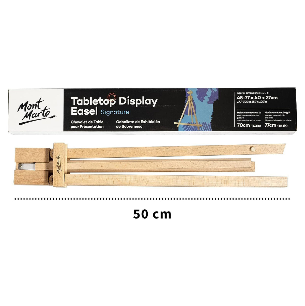 Mont Marte Tischstaffelei Signature - aus Buchenholz - bis 77 cm hoch - SETL