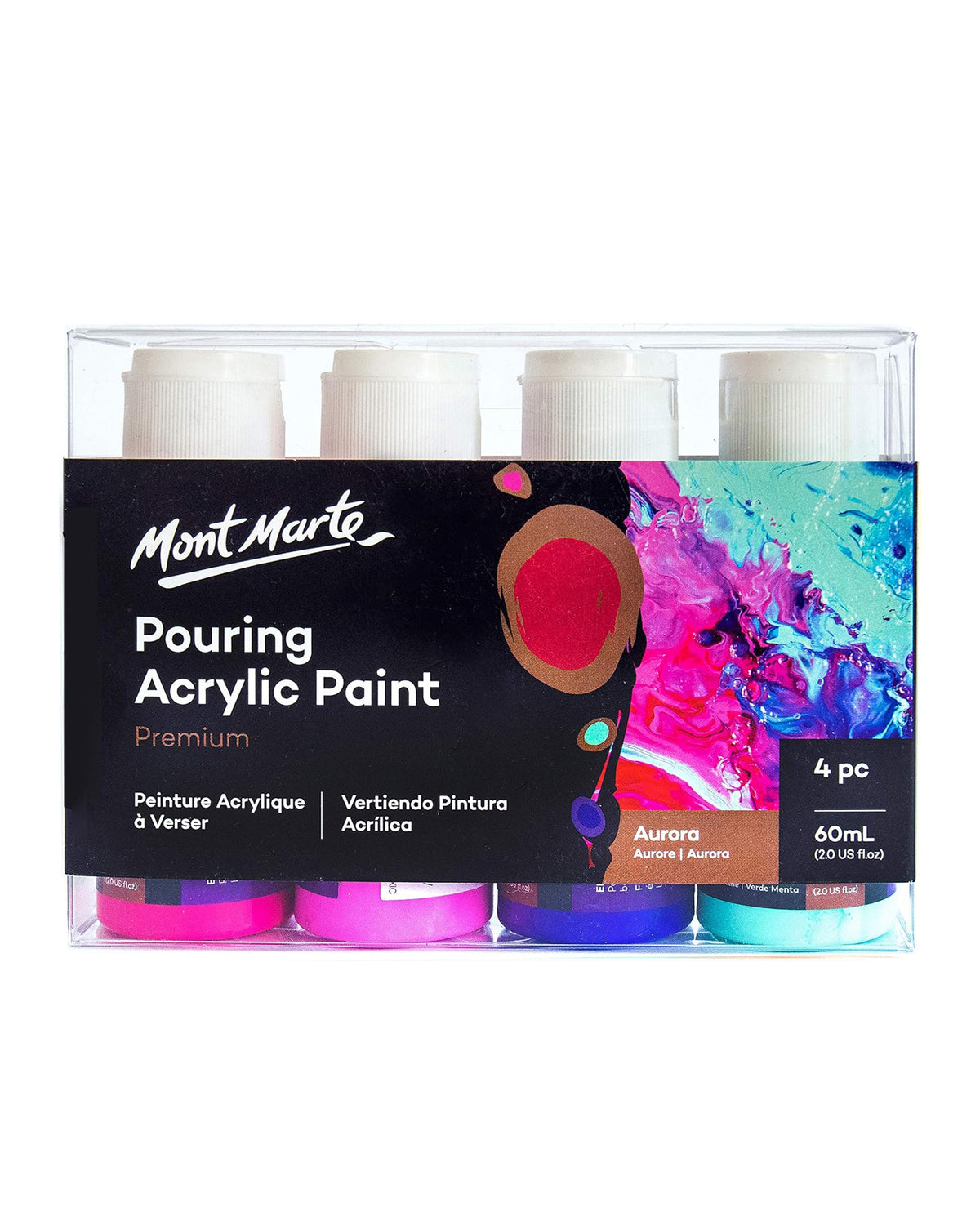 Mont Marte Pouring Set - Aurora - 4x60ml in Flaschen - SETL