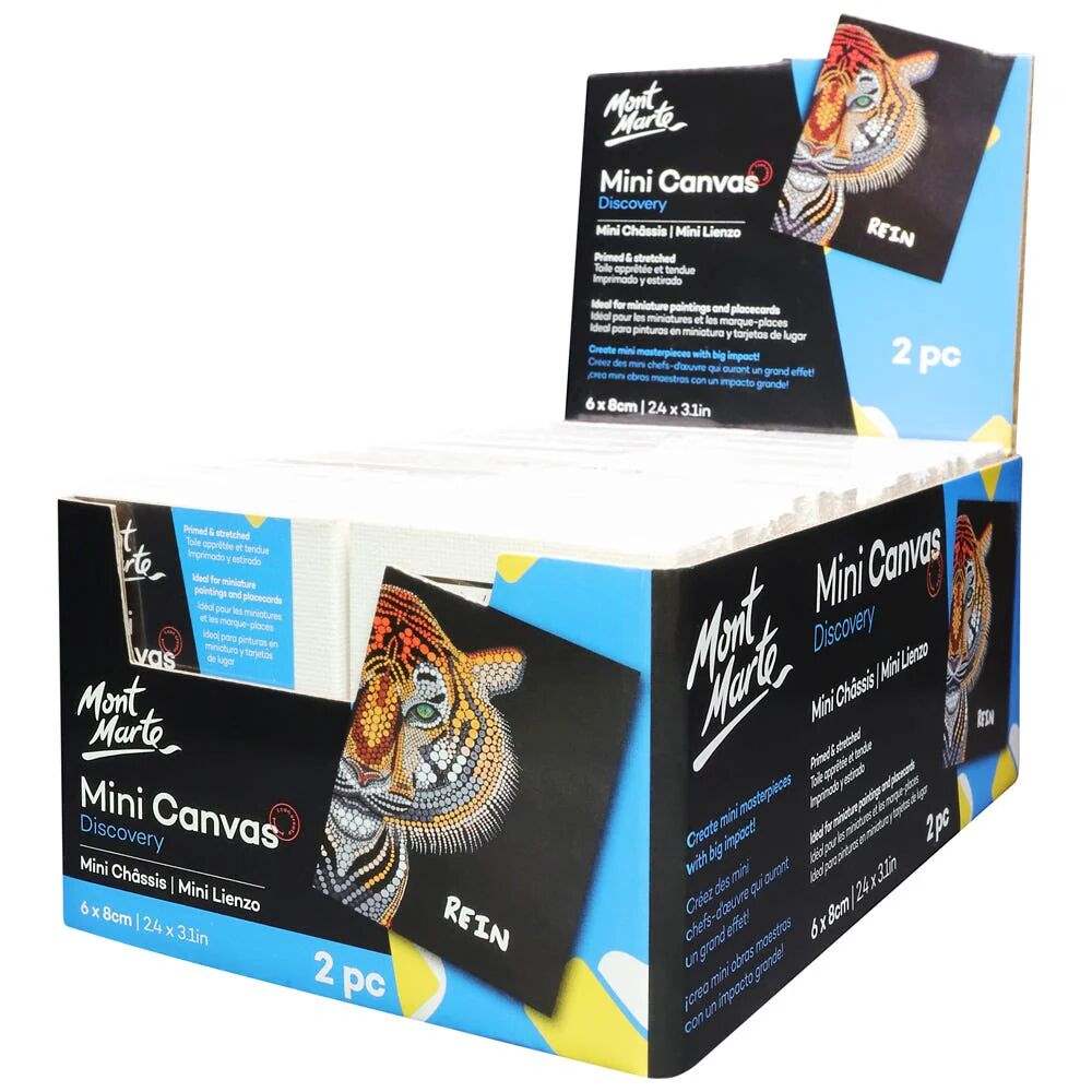 Mont Marte Discovery Mini Leinwand 6 x 8 cm, 2er Set - SETL