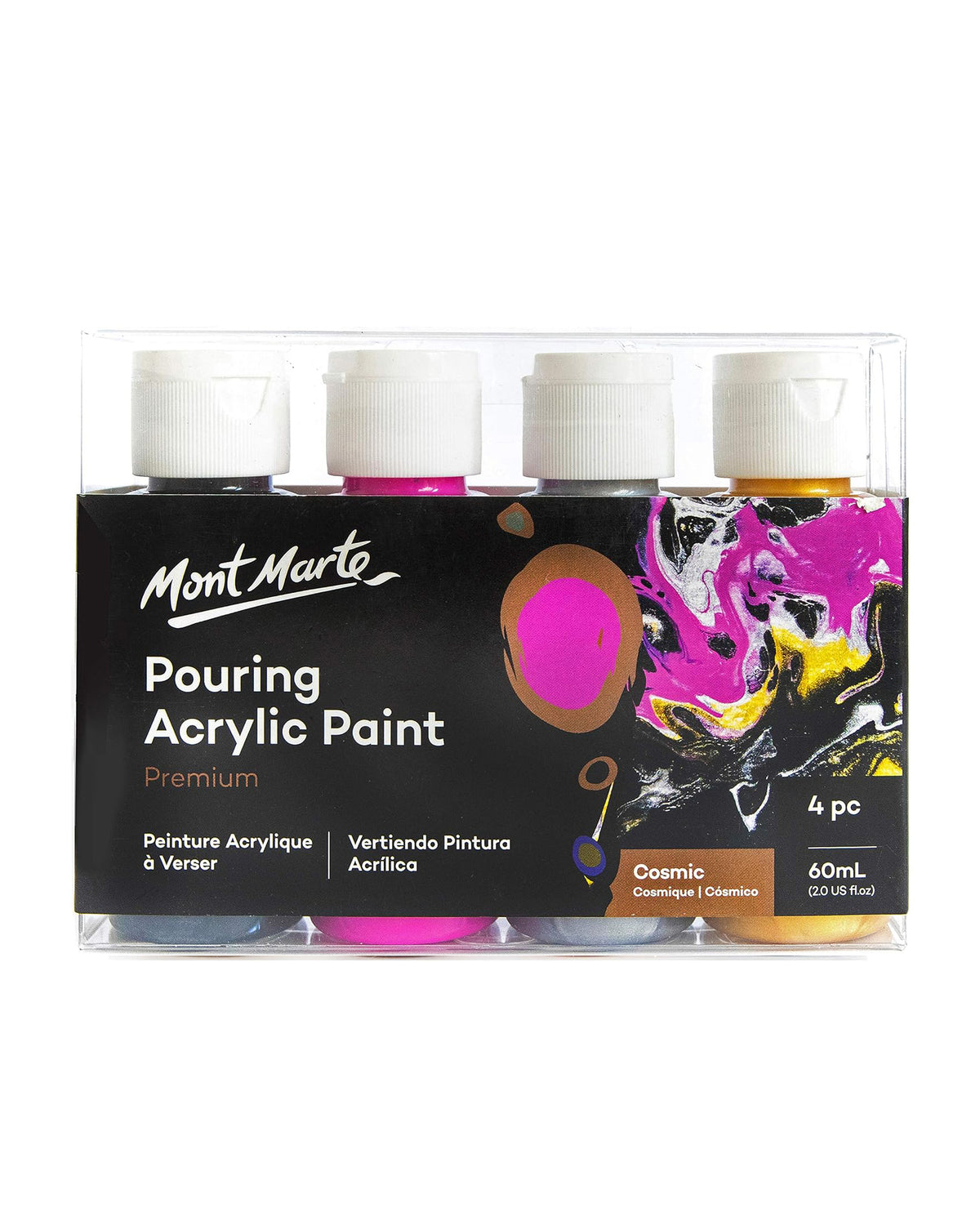Mont Marte Pouring Set - Cosmic - 4x60ml in Flaschen - SETL