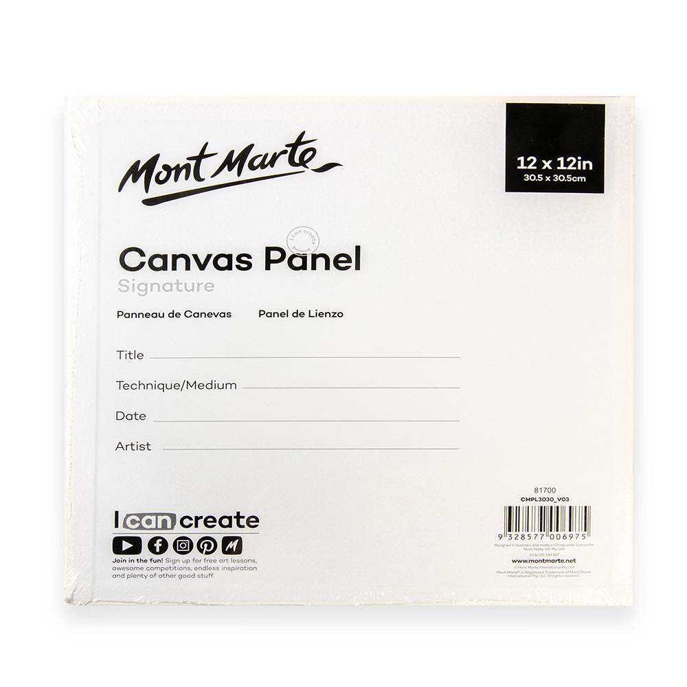 Mont Marte Leinwandplatten 30,5 x 30,5 cm, 2er Set - SETL