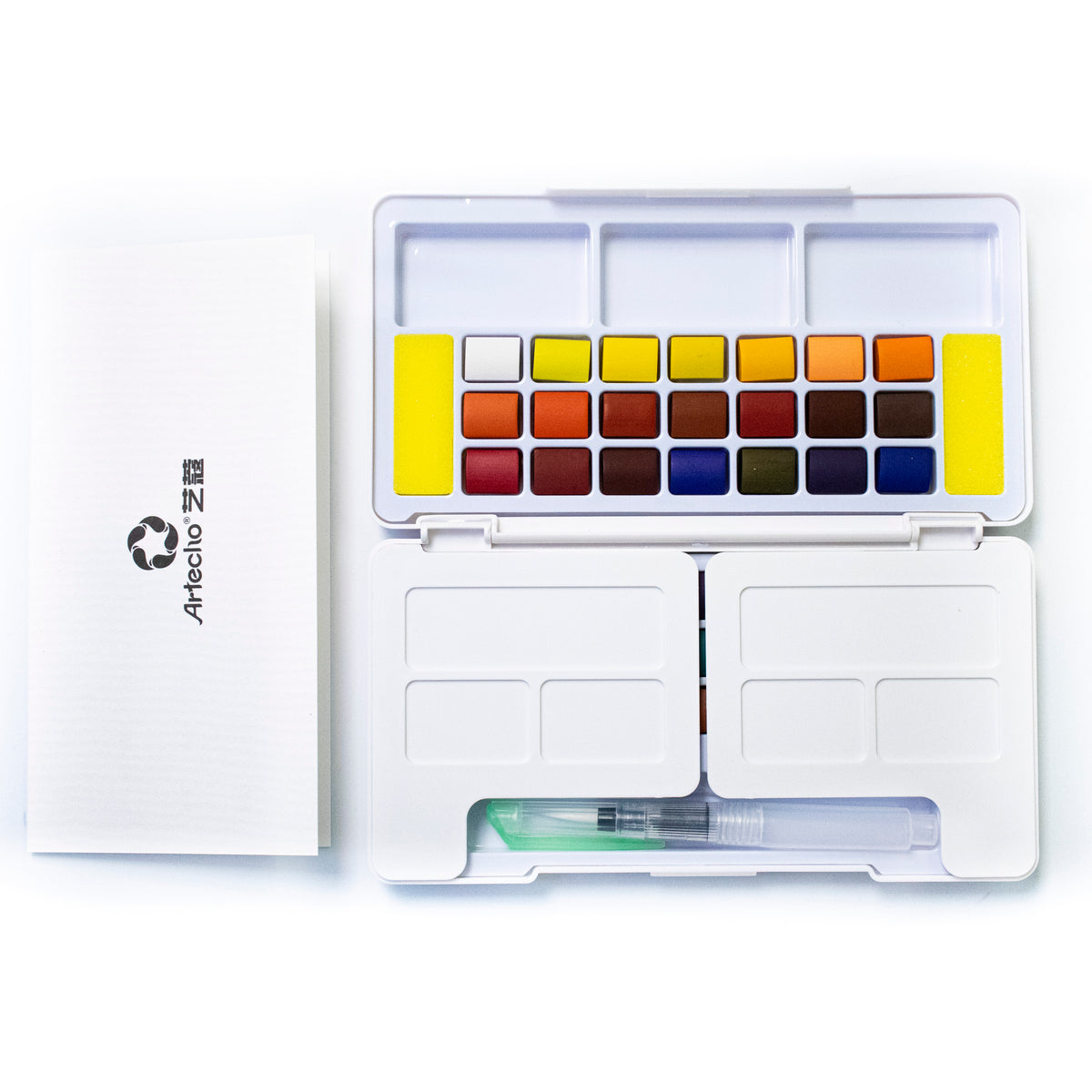 Artecho Aquarellfarben Set – 24 / 48 / 72 Farben mit Wassertankpinsel & Schwamm - SETL