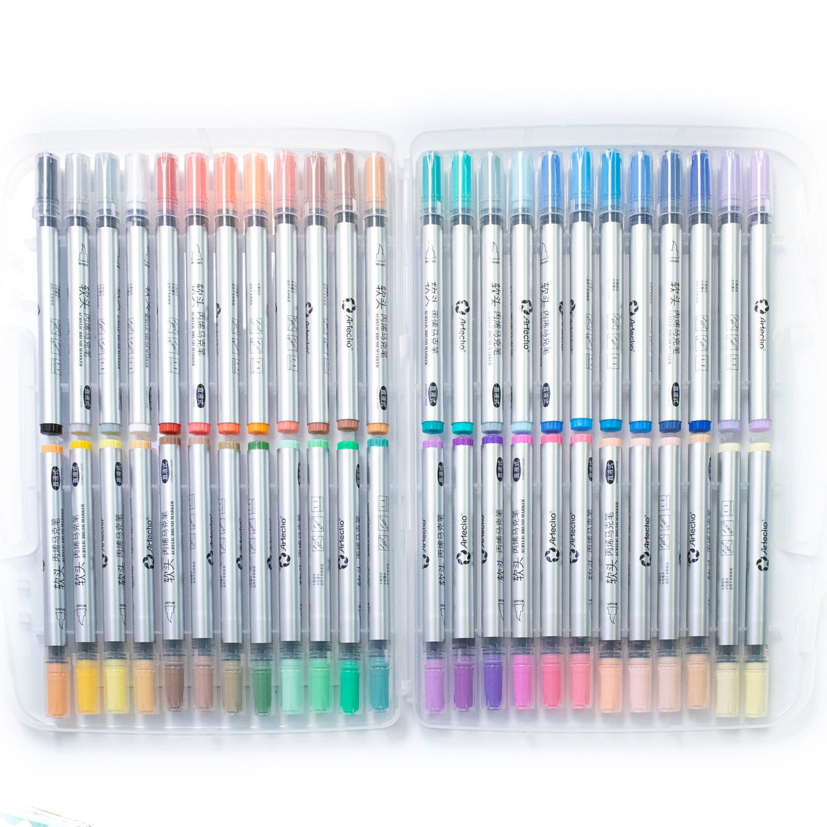 Artecho Acrylstifte Set – 24 / 48 Farben – Direktflüssig & Wasserfest - SETL