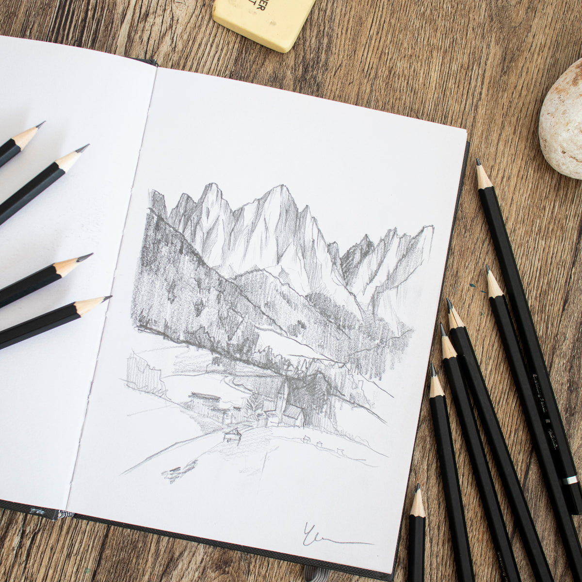 Mont Marte Signature Bleistift Set – 10 Stück, verschiedene Härtegrade - SETL