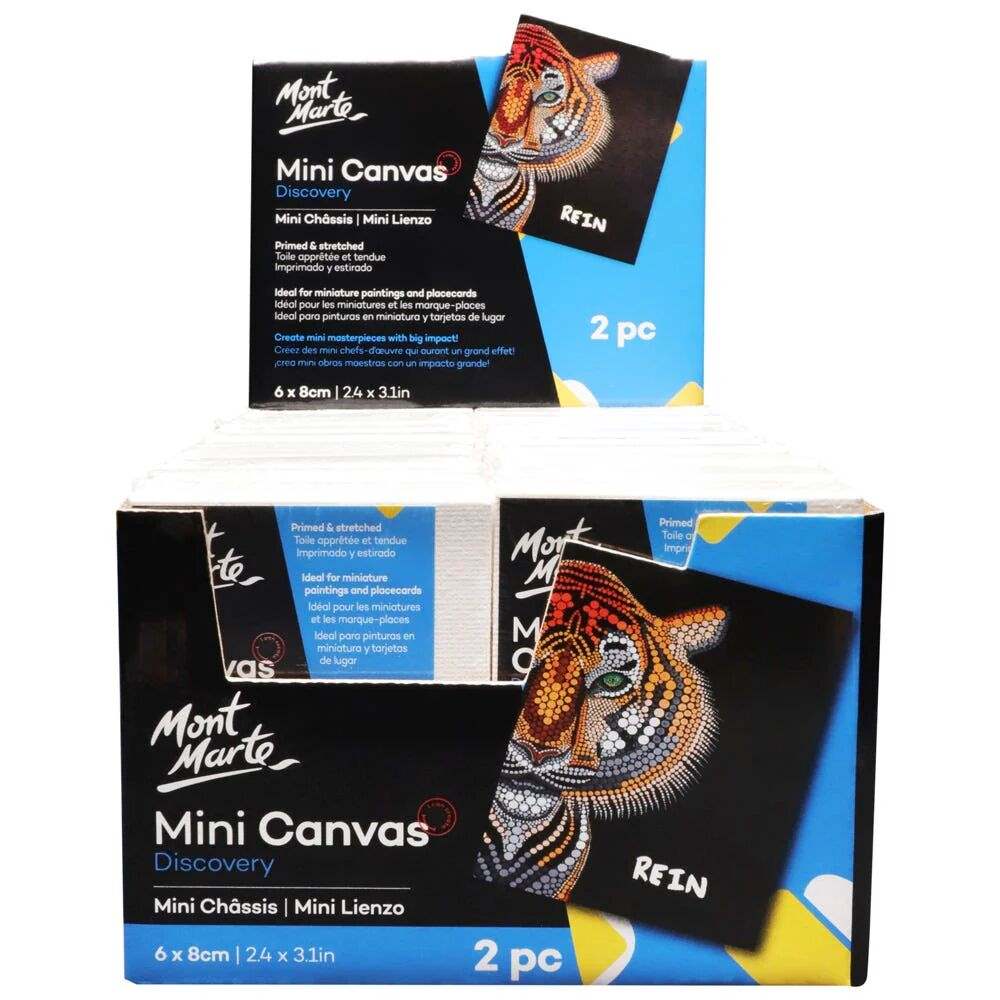 Mont Marte Discovery Mini Leinwand 6 x 8 cm, 2er Set - SETL