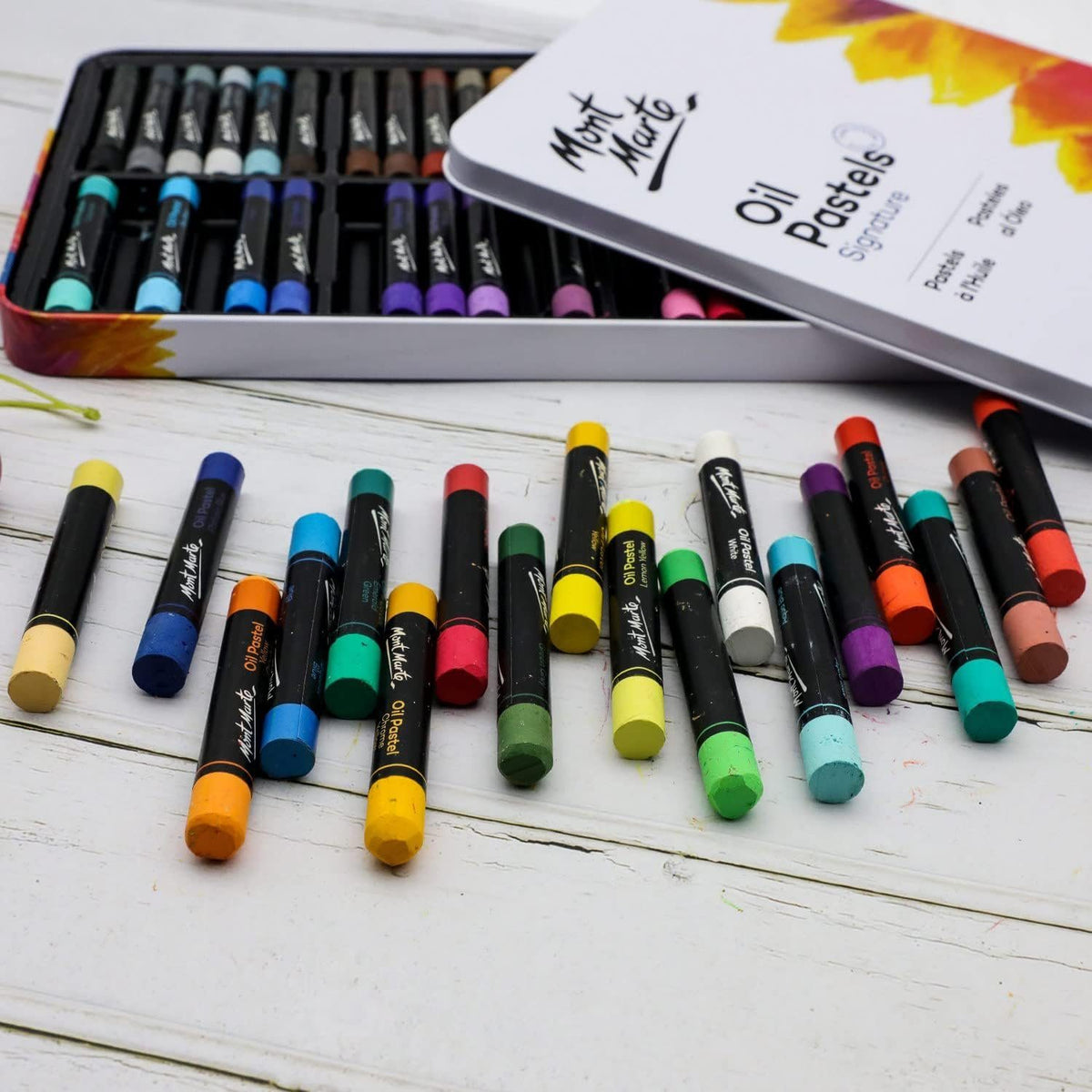Mont Marte Ölpastellkreiden Set Signature – 36 / 48 Farben, weiche Ölkreiden - SETL