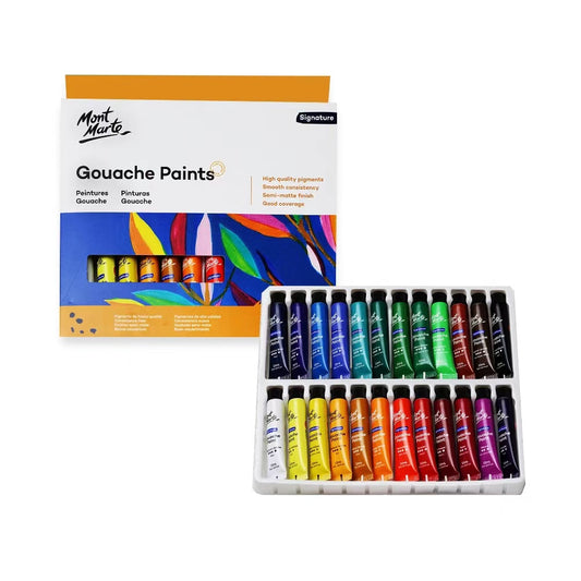 Mont Marte Gouachefarben Set – 12 / 24 x 12ml Tuben - SETL