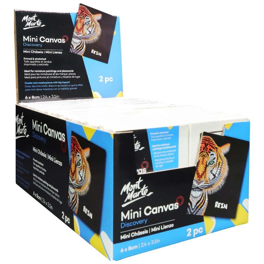 Mont Marte Discovery Mini Leinwand 6 x 8 cm, 2er Set - SETL