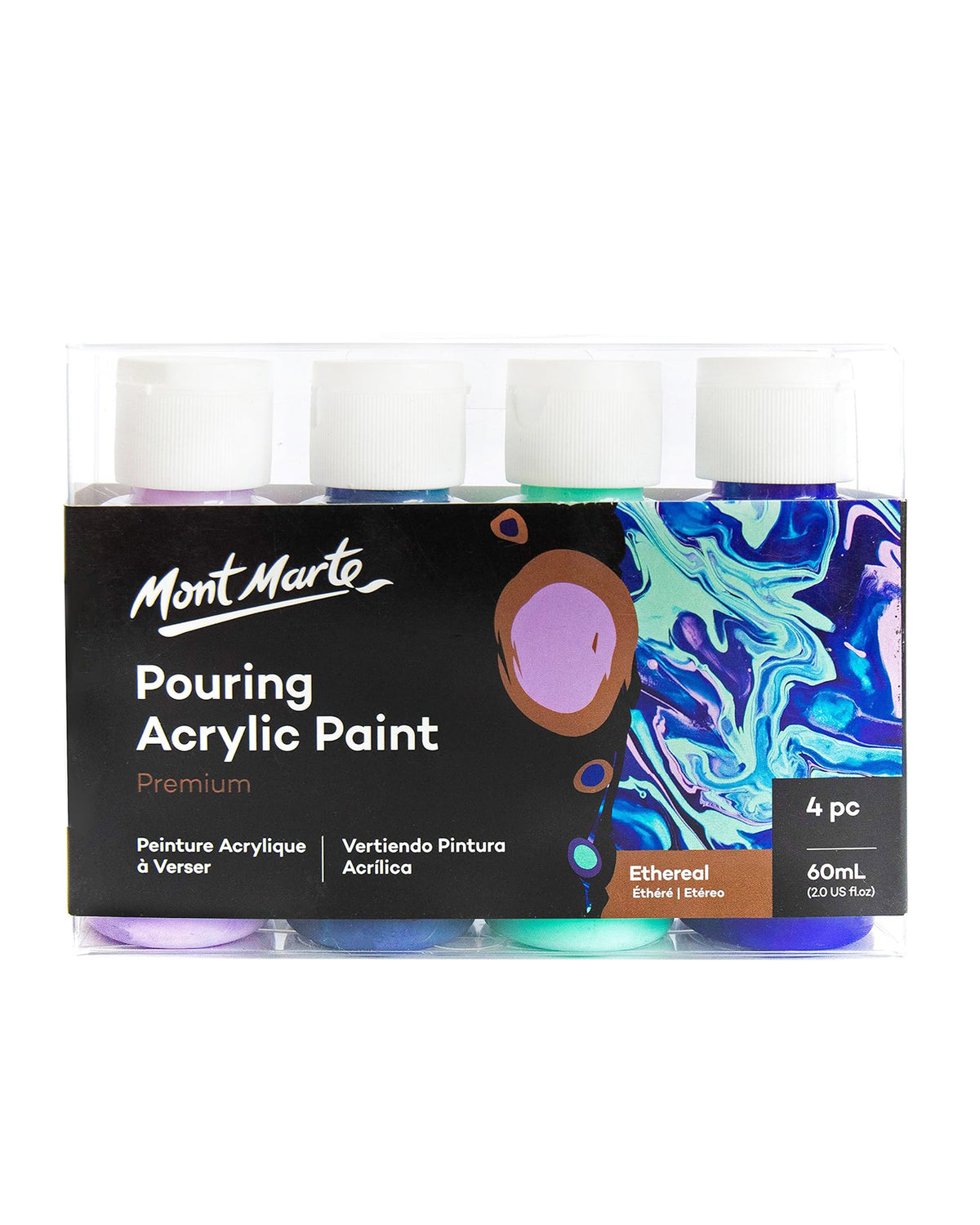 Mont Marte Pouring Set - Ethereal - 4x60ml in Flaschen - SETL