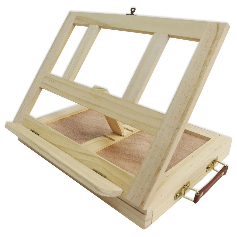 Mont Marte Tischstaffelei mit Schublade aus Kiefernholz, für Leinwände bis 40 cm - SETL