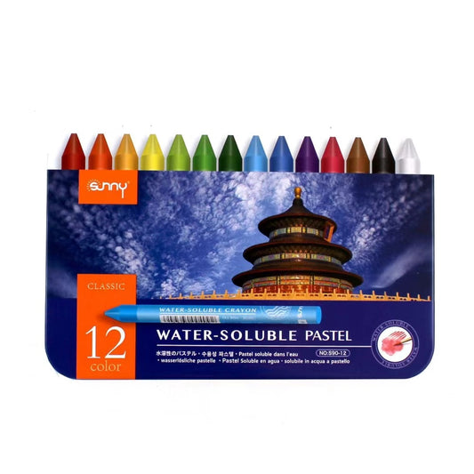 Sunny Aquarell Pastellkreiden wasservermalbar - 12 / 25  Farben Set - SETL
