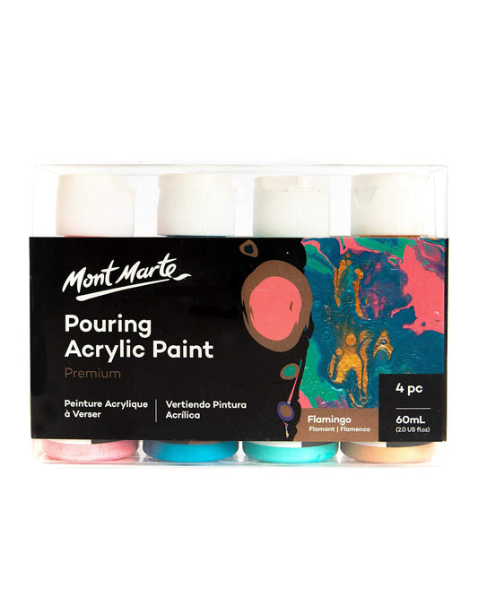 Mont Marte Pouring Set - Flamingo - 4x60ml in Flaschen - SETL